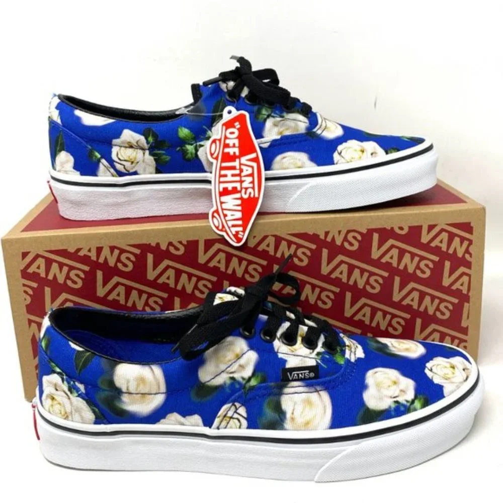 VANS Shoes Women's Era Romantic Floral Lapis Canvas Casual SB Size VN0A38FRVP9